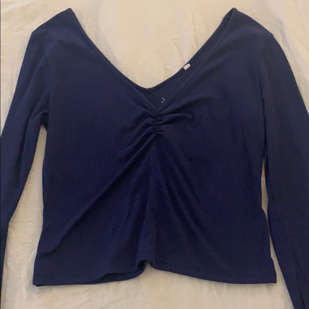 PacSun Cropped Long Sleeve V-Neck